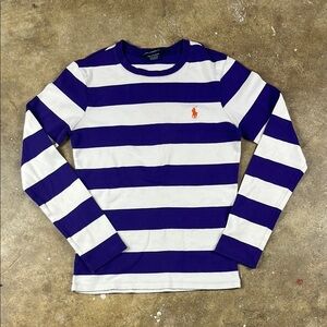 Ralph Lauren Bold Purple and White Striped Shirt
Size: Medium